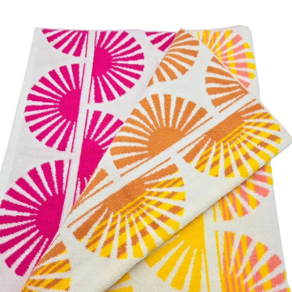 Rachel‎ Zoe Warm Sunny Multicolor Oversized Beach Towel 40x70 Spring Summer